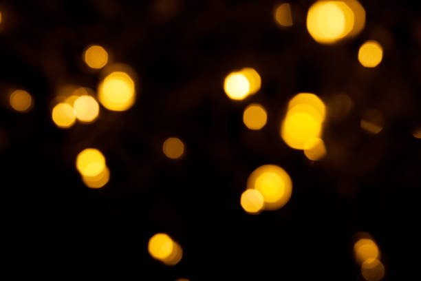 Realistic bokeh lights. Beautiful Christmas background stock photo