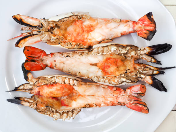 istock Grilled big tiger shrimps prawns 1143129403