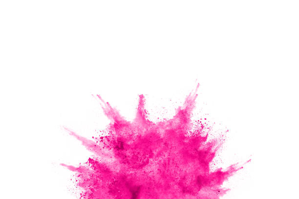 istock abstract pink powder splatted background,Freeze motion of color powder exploding/throwing color powder,color glitter texture on white background 1143129516