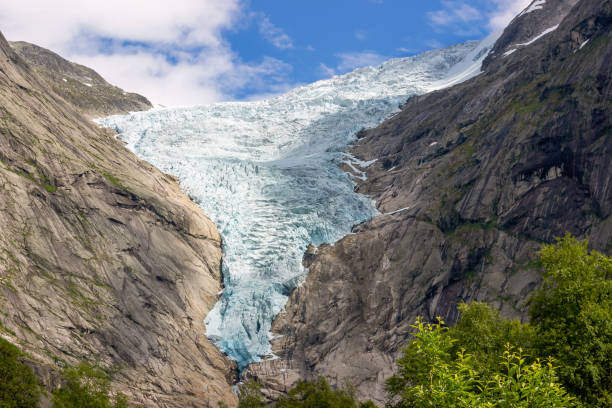 istock Melting Briksdal glacier in Norway, close up 1143131422