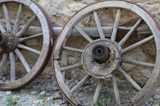 istock Old wheels from the cart 1143136024