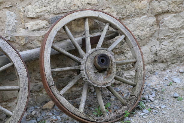istock Old wheels from the cart 1143136049
