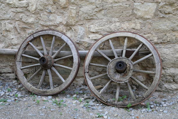 istock Old wheels from the cart 1143136076