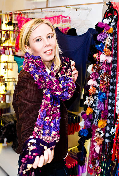 istock Shopping for scarves 114313609