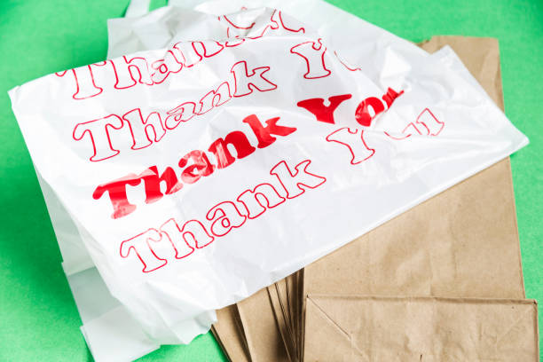 istock Plastic and Brown Paper Bags 1143136507