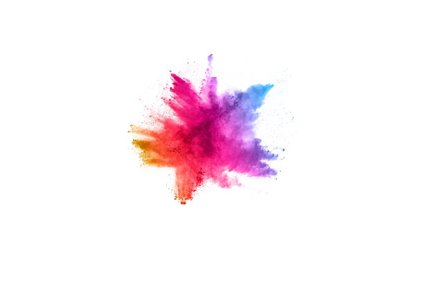 istock abstract powder splatted background. Colorful powder explosion on white background. Colored cloud. Colorful dust explode. Paint Holi. 1143140115