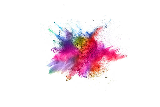 istock abstract powder splatted background. Colorful powder explosion on white background. Colored cloud. Colorful dust explode. Paint Holi. 1143140141