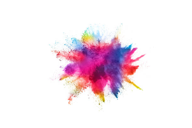 istock abstract powder splatted background. Colorful powder explosion on white background. Colored cloud. Colorful dust explode. Paint Holi. 1143140153