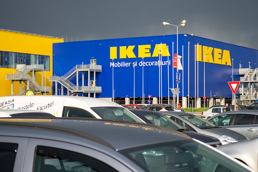 Bucharest, Romania - April 16, 2019: IKEA Pallady, the second store of the Swedish furniture company, set to open in 2019 in Sector 3 of Bucuresti, Romania's capital city.