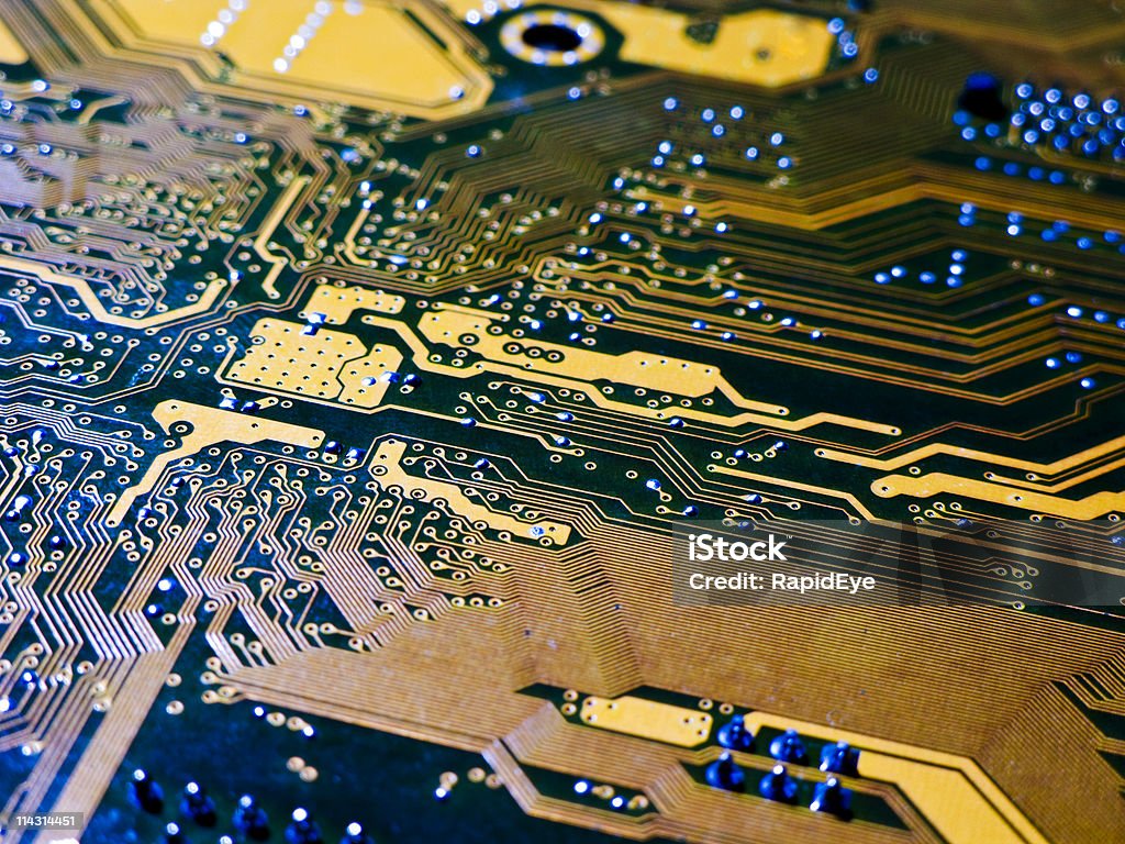 Ordinateur circuit intégré - Photo de Carte mère libre de droits