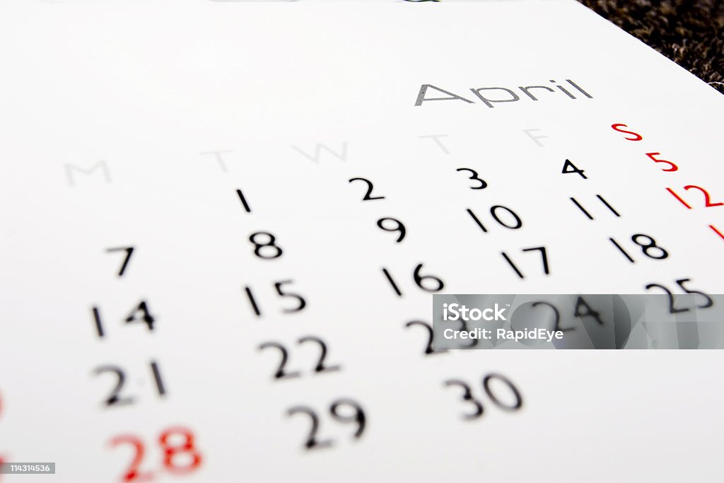 Calendário: De Abril - Royalty-free Abril Foto de stock