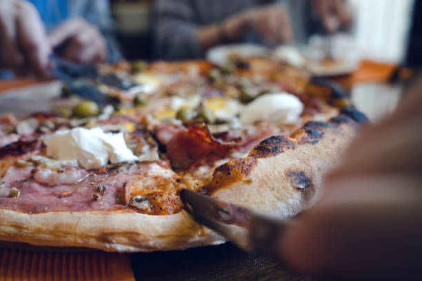istock Close up on the slice Pizza On the table at the restaurant 1143150218