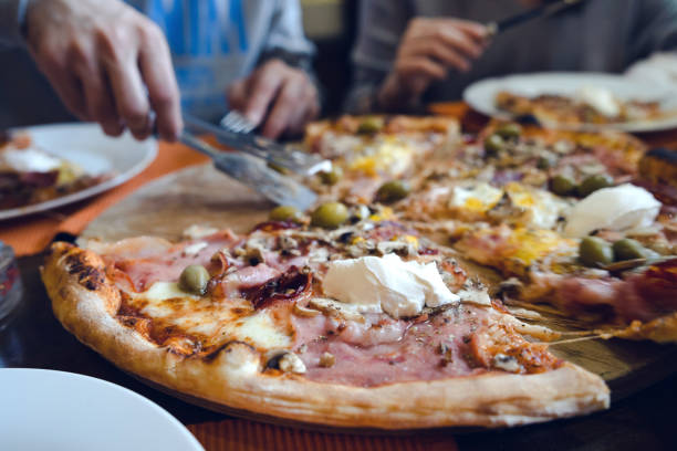 istock Close up on the slice Pizza On the table at the restaurant 1143150288