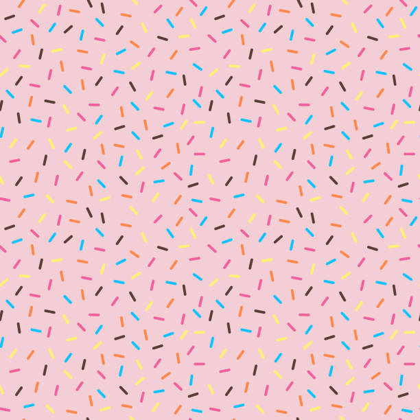 posype bezešvý vzor - americká kobliha sladké jídlo stock ilustrace