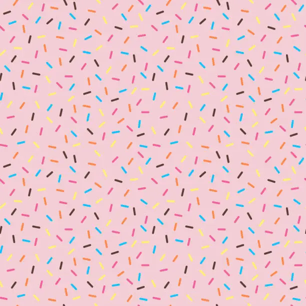 Vector illustration of Sprinkles Seamless Pattern