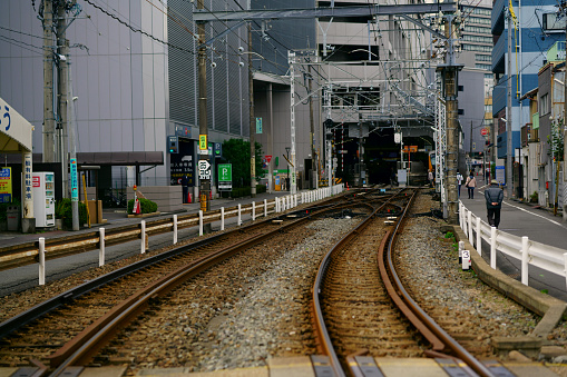 Shizuoka Japan -November  4, 2018: There are various types of trains in Japan