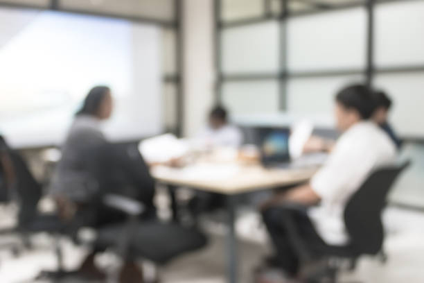 istock Blur office meeting background business people working group in discussion boardroom 1143163534