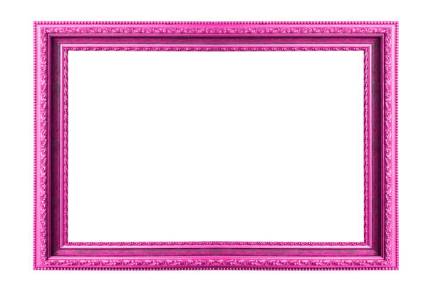 istock beautiful pink frame isolated on white background 1143165413