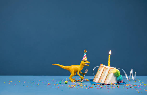 恐龍生日派對 - 小雕像 圖片 個照片及圖片檔