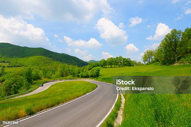 Haarnadel Bend In Einer Country Road Stockfoto und mehr Bilder von Grün - Grün, Straßenrand, Viehweide