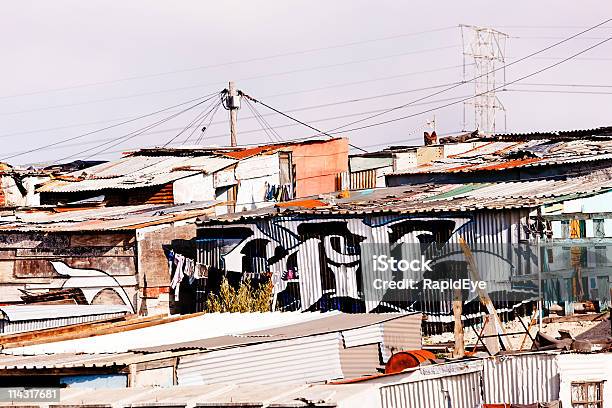 Foto de Shacks África Do Sul e mais fotos de stock de Barraco - Barraco, Cabo, Campo de Refugiados