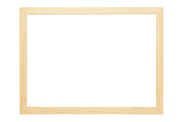 istock Wooden photo frame with empty space isolated on white. 1143177871