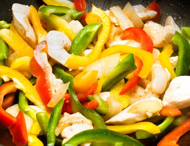 istock Stir-fry chicken and peppers 114318330