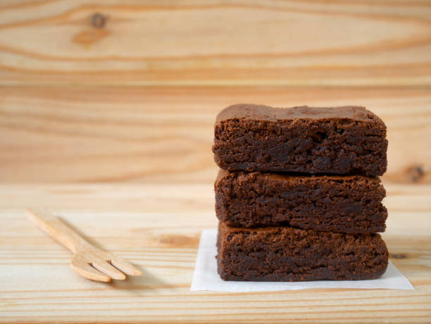 istock Stack of homemade chocolate brownies 1143186727