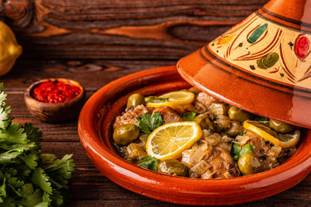 istock Traditional Moroccan chicken tagine with olives and salted lemons 1143191242