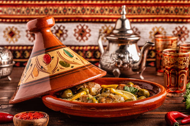 istock Traditional Moroccan chicken tagine with olives and salted lemons 1143191797
