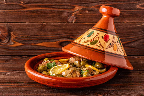 istock Traditional Moroccan chicken tagine with olives and salted lemons 1143191826