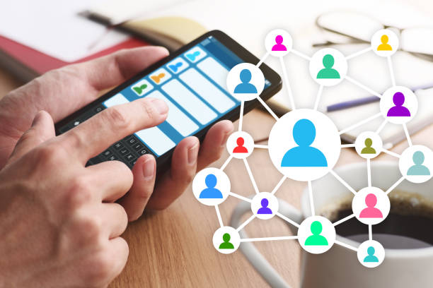 istock Concept image of online people network. Communication in social media. 1143191866