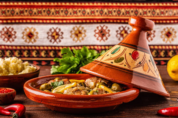 istock Traditional Moroccan chicken tagine with olives and salted lemons 1143191875