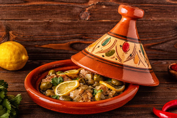 istock Traditional Moroccan chicken tagine with olives and salted lemons 1143191896