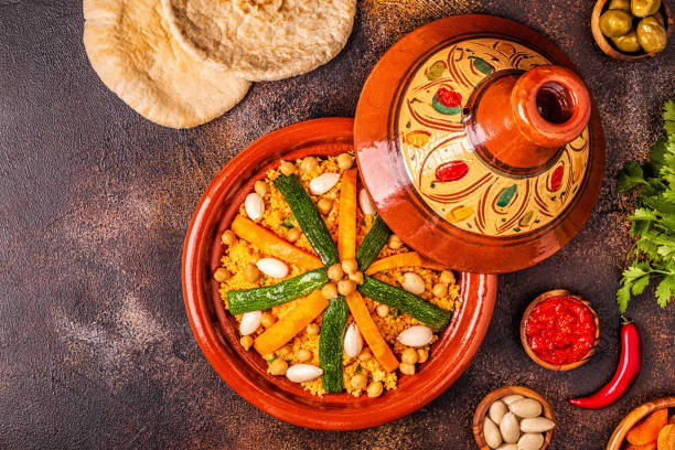 istock Vegetable tagine with almond and chickpea couscousm 1143191999
