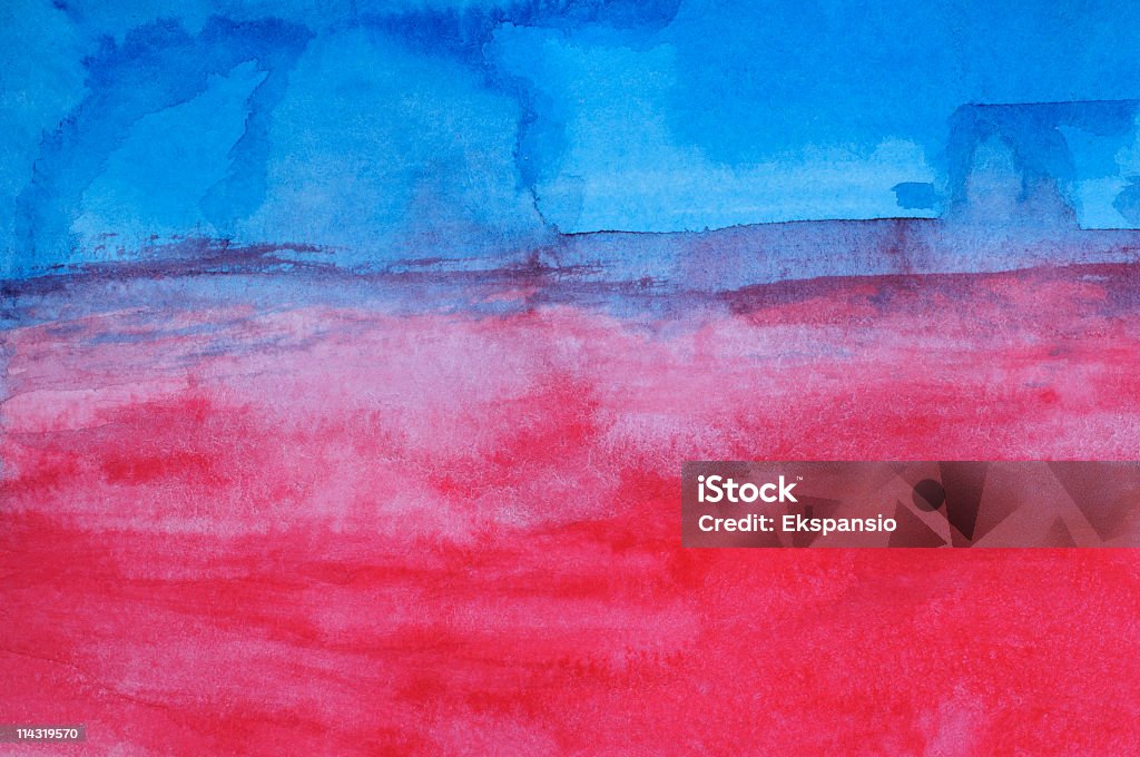 Grunge bleu et rouge - Photo de Aquarelle libre de droits