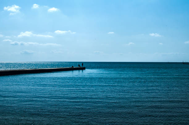 istock Stone quay in sea bay 1143196662