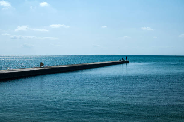 istock Stone quay in sea bay 1143196663