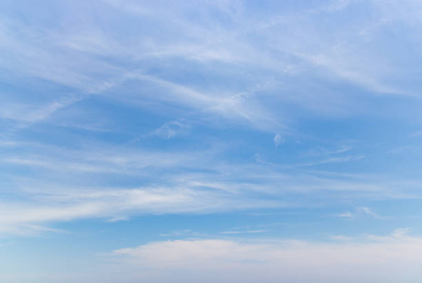 istock Transparent blue sky with clouds and atmospheric afternoon. 1143199089