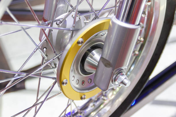 istock Motorcycle wheels, wire spokes of a motorcycle 1143199333