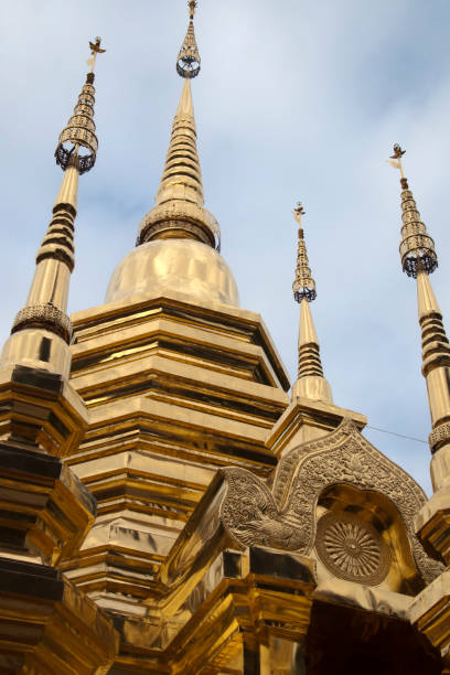 istock Golden chedi at Wat Phan tao 1143201750