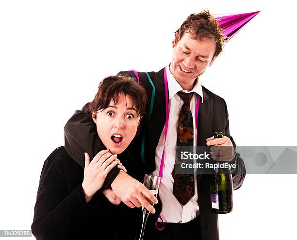 Office Party Harassment Stock Photo - Download Image Now - 30-39 Years, Adult, Alcohol - Drink