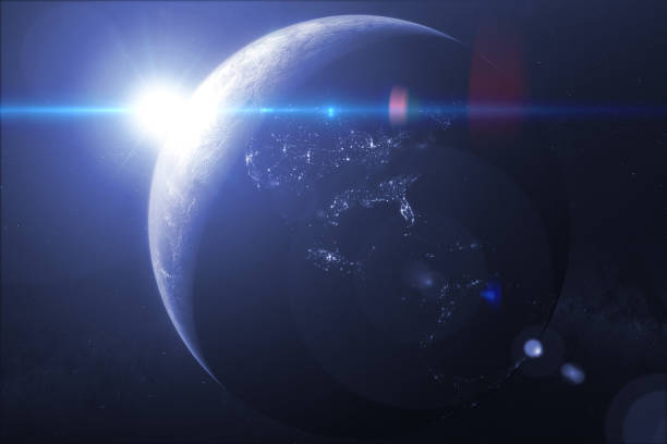 istock sun ray over the  earth, view from  space, elements of this image furnished by nasa b 1143203382