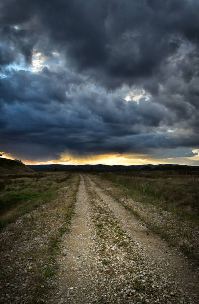 istock Dramatic storm sky in early Autumn 1143204023