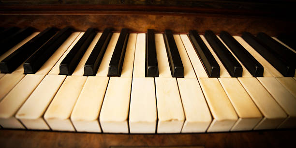 istock Antique piano keyboard 114321212