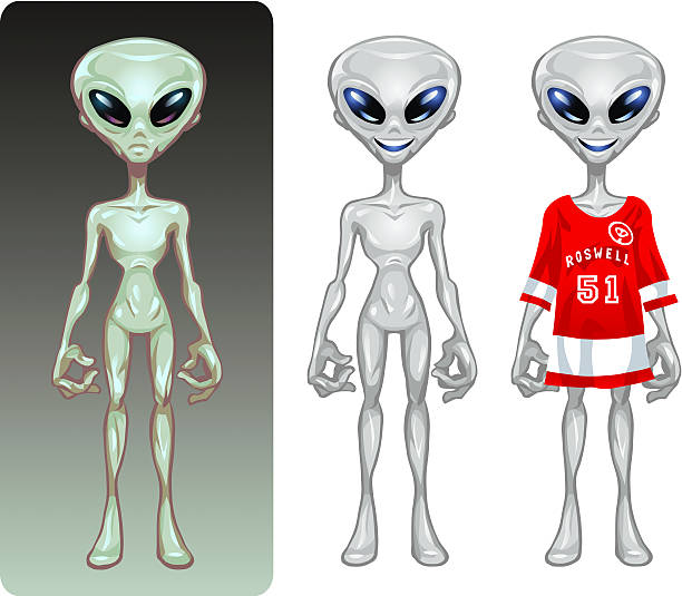 alien 로즈웰 - mascot alien space mystery stock illustrations