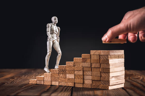 istock Career Planning Concept. Businessman Getting Help Achieving Goals. 1143222894