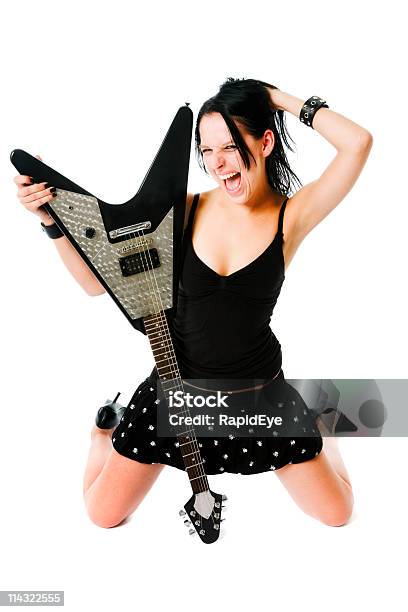 Metallmädchen Stockfoto und mehr Bilder von Fotografie - Fotografie, Gitarre, V-Form