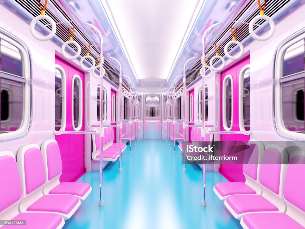 Train Cartoon Interior Stock Photo - Download Image Now - Three  Dimensional, Subway, Train - Vehicle - iStock