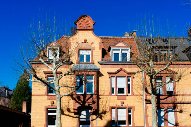 Landau, Germany - 28th of march 2019: Orange Brick house in Landau/ Palatinate